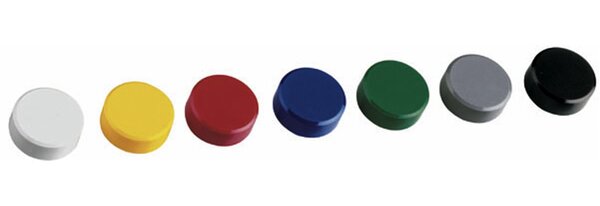 Boite de 20 Aimants ronds MAULpro 34 mm puiss. 2 kg Assorti MAUL