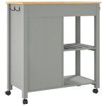 vidaXL Chariot de cuisine MONZA 84x40x90 cm bois massif de pin