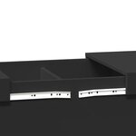 vidaXL Table basse noir 80x55x40 cm bois d'ingénierie