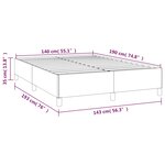 vidaXL Cadre de lit sans matelas bleu foncé 140x190 cm velours