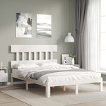 vidaXL Cadre de lit sans matelas blanc 120x200 cm bois de pin massif