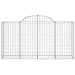 vidaXL Paniers à gabions arqués 50 Pièces 200x50x100/120 cm fer galvanisé