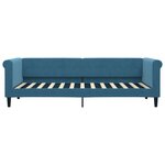 vidaXL Lit de jour avec matelas bleu 80x200 cm velours