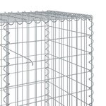 vidaXL Panier gabion avec couvercle 300x50x100 cm fer galvanisé