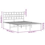 vidaXL Cadre de lit métal sans matelas avec tête de lit noir 120x200cm