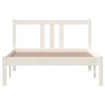 vidaXL Cadre de lit sans matelas blanc bois massif 100x200 cm