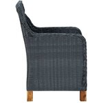 vidaXL Ensemble à manger d'extérieur 9 Pièces et coussins résine tressée