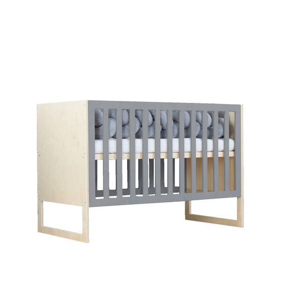 Lit bébé CHRUPPY 60 x 120 cm naturel et gris