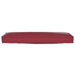 vidaXL Coussin de palette pour banc rouge vin 120x40x8 cm en tissu Oxford
