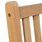 vidaXL Chaises de jardin lot de 4 et coussins bleu Bois de teck solide
