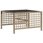 vidaXL Salon de jardin d'angle avec coussins 3Pièces mélange beige rotin