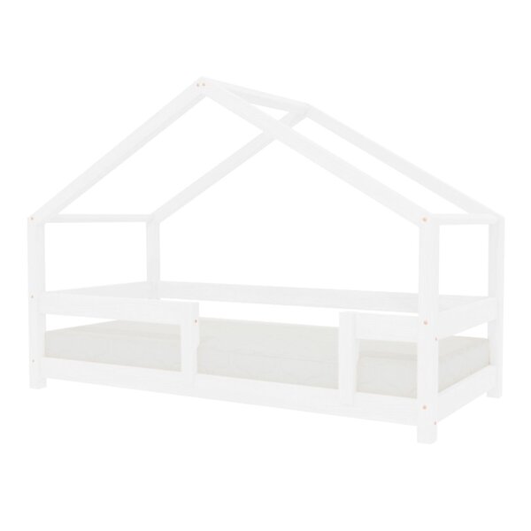 Lit cabane enfant LUCKY 120 x 180 blanc