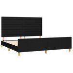 vidaXL Cadre de lit sans matelas noir 160x200 cm tissu