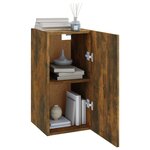 vidaXL Meuble TV Chêne fumé 30 5x30x60 cm Bois d'ingénierie