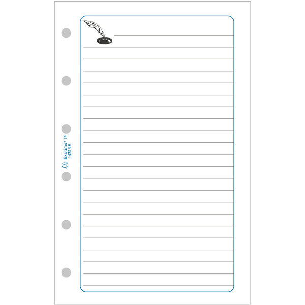 Recharge accessoire Exatime 14 notes 32 feuillets 126x81 mm EXACOMPTA