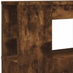 vidaXL Tête de lit à LED chêne fumé 200x18 5x103 5cm bois d'ingénierie