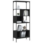 vidaXL Bibliothèque 5 niveaux noir 76x33x188 5 cm bois d'ingénierie