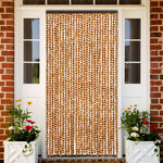 vidaXL Rideau anti-mouches ocre et blanc 90x200 cm chenille