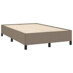 vidaXL Sommier à lattes de lit matelas et LED taupe 120x190 cm tissu