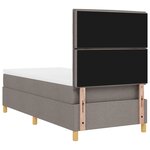 vidaXL Lit avec Sommier et Matelas Taupe Simple