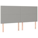 vidaXL Sommier à lattes de lit et matelas et LED Gris clair 180x200 cm