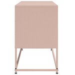 vidaXL Meuble TV rose 100 5x39x60 5 cm acier