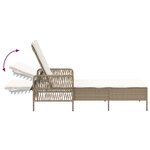 vidaXL Ensemble de chaises longues Ensemble de 3 Beige et crème