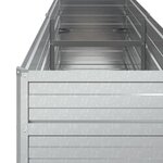 vidaXL Lit surélevé de jardin 160x40x77 cm Acier galvanisé Argenté