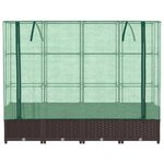 vidaXL Jardinière surélevée avec housse aspect rotin 160x40x138 cm