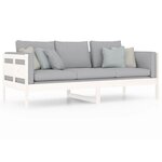 vidaXL Lit de jour sans matelas blanc bois de pin massif 80x200 cm