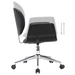 vidaXL Chaises pivotantes à manger lot de 2 noir similicuir