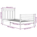 vidaXL Cadre de lit sans matelas 100x200 cm bois massif
