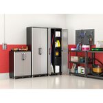 Keter Armoire de rangement avec étagères Gear Noir et gris 182 cm