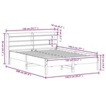 vidaXL Cadre de lit sans matelas blanc 135x190 cm bois de pin massif