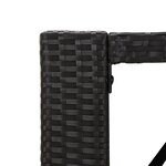 vidaXL Ensemble de bar de jardin 5 Pièces avec coussins noir poly rotin