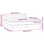 vidaXL Sommier à lattes de lit avec matelas Rose 200x200 cm Velours