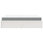vidaXL Lit avec matelas blanc 160x200 cm bois de pin massif