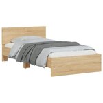 vidaXL Cadre de lit sans matelas avec lumières LED 100x200 cm
