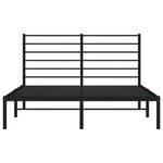 vidaXL Cadre de lit métal sans matelas avec tête de lit noir 150x200cm