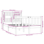 vidaXL Cadre de lit Blanc Bois massif 120x190 cm Petit double