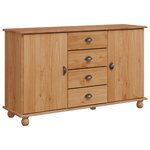 vidaXL Vitrine "ASKIM" 133 5x40x79 cm Bois de pin massif