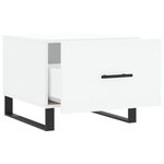vidaXL Tables basses 2 Pièces blanc 50x50x40 cm bois d'ingénierie