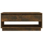 vidaXL Table basse Chêne fumé 102 5x55x44 cm Bois d'ingénierie