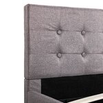 vidaXL Cadre de lit à stockage hydraulique Taupe Tissu 140x200 cm