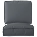 vidaXL Ensemble de coussins en palettes de 2 pièces Anthracite en tissu Oxford