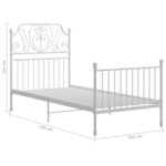 vidaXL Cadre de lit sans matelas blanc métal 100x200 cm