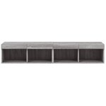 vidaXL Meubles TV avec lumières LED 2 Pièces sonoma gris 80x30x30 cm