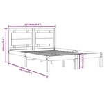 vidaXL Cadre de lit sans matelas blanc 120x190 cm bois massif