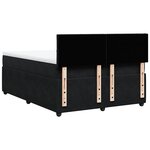 vidaXL Sommier à lattes de lit avec matelas Noir 140x200 cm Velours