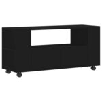 vidaXL Meuble TV noir 102x34 5x43 cm bois d'ingénierie